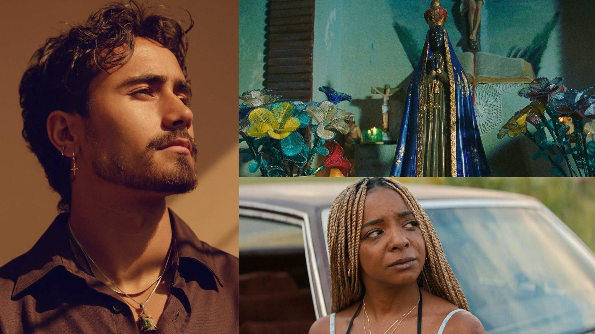 Sagrados collage with Solano, a spiritual altar, and Aniya